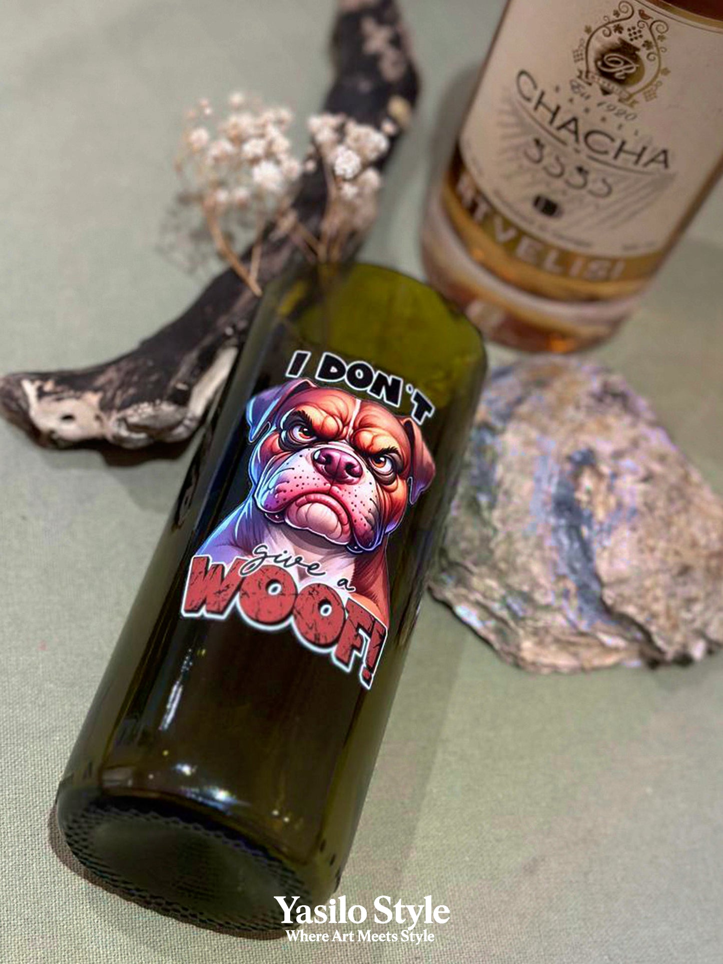 Grumpy Bulldog "I DON'T GIVE A WOOF!"