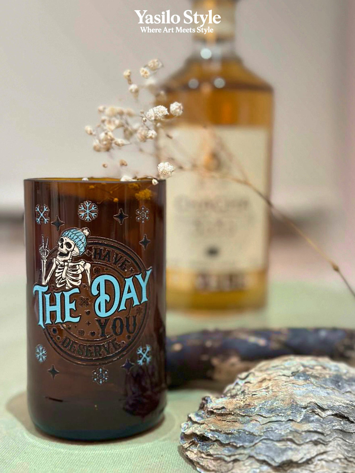 Funny Winter Skeleton | Handmade Recycle Mug