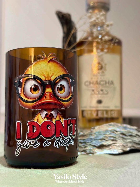 Novelty Duck Quote Glass | Handmade Eco-Friendly