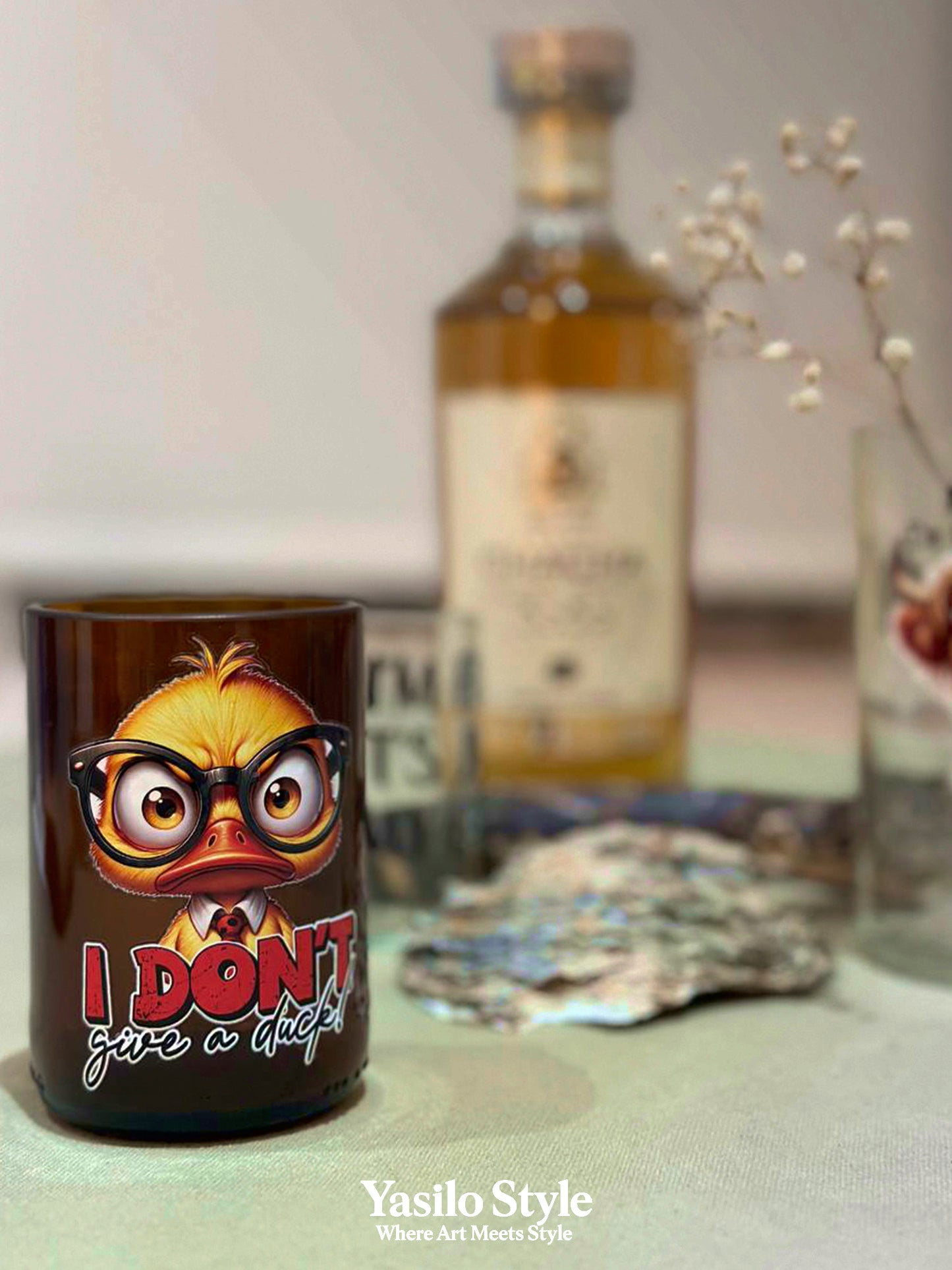 Novelty Duck Quote Glass | Handmade Eco-Friendly