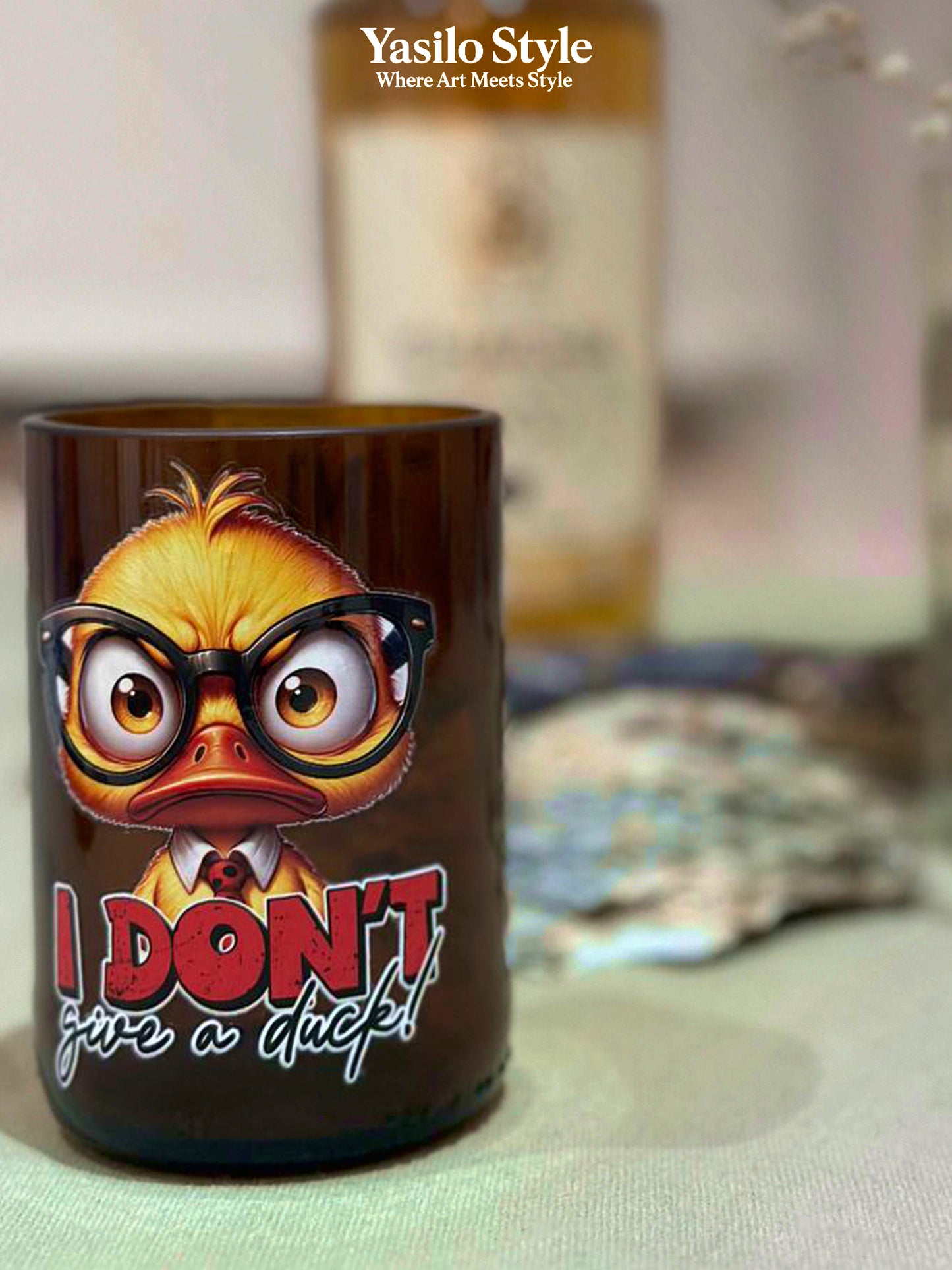 Novelty Duck Quote Glass | Handmade Eco-Friendly
