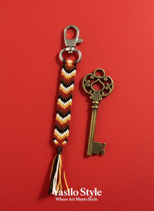 Woven Chevron Keychains